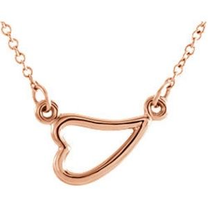14kt Rose Gold Heart Necklace